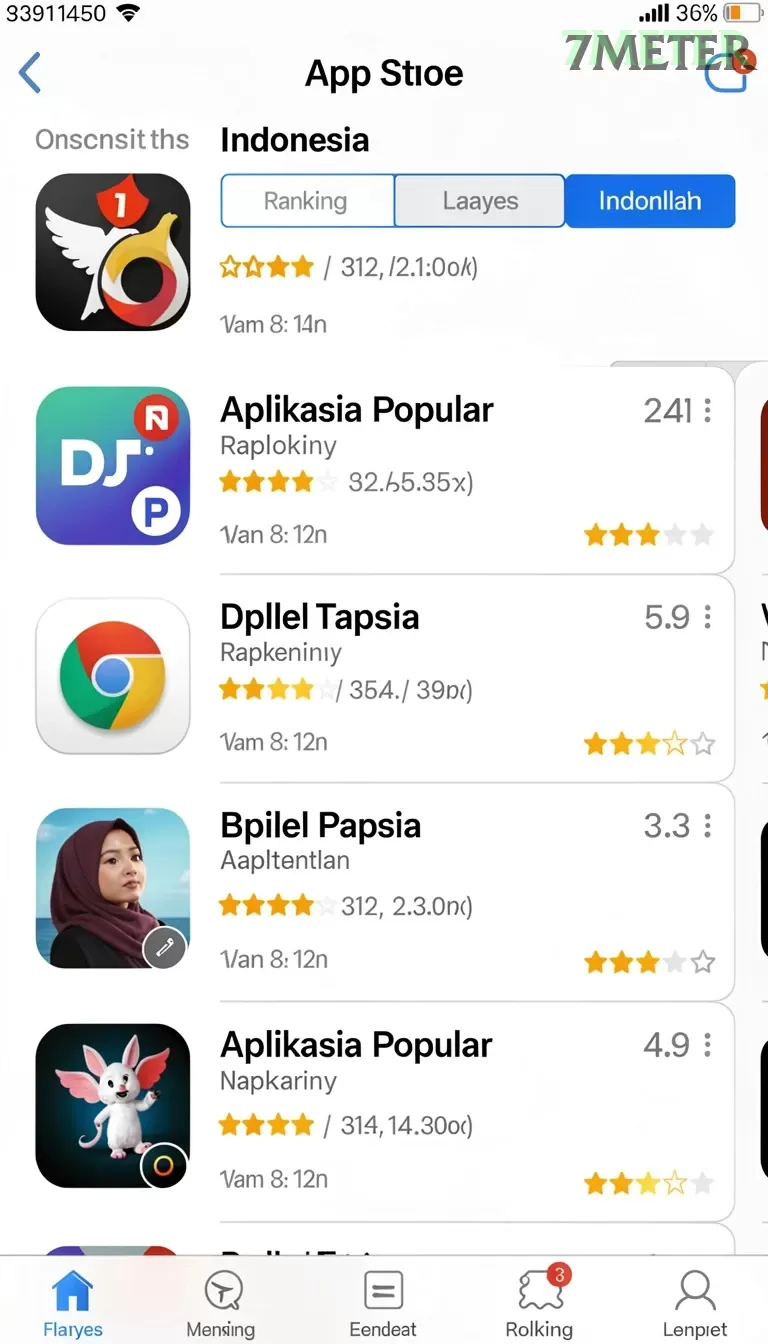 Cuplikan layar GOIDEN1000 — menu navigasi