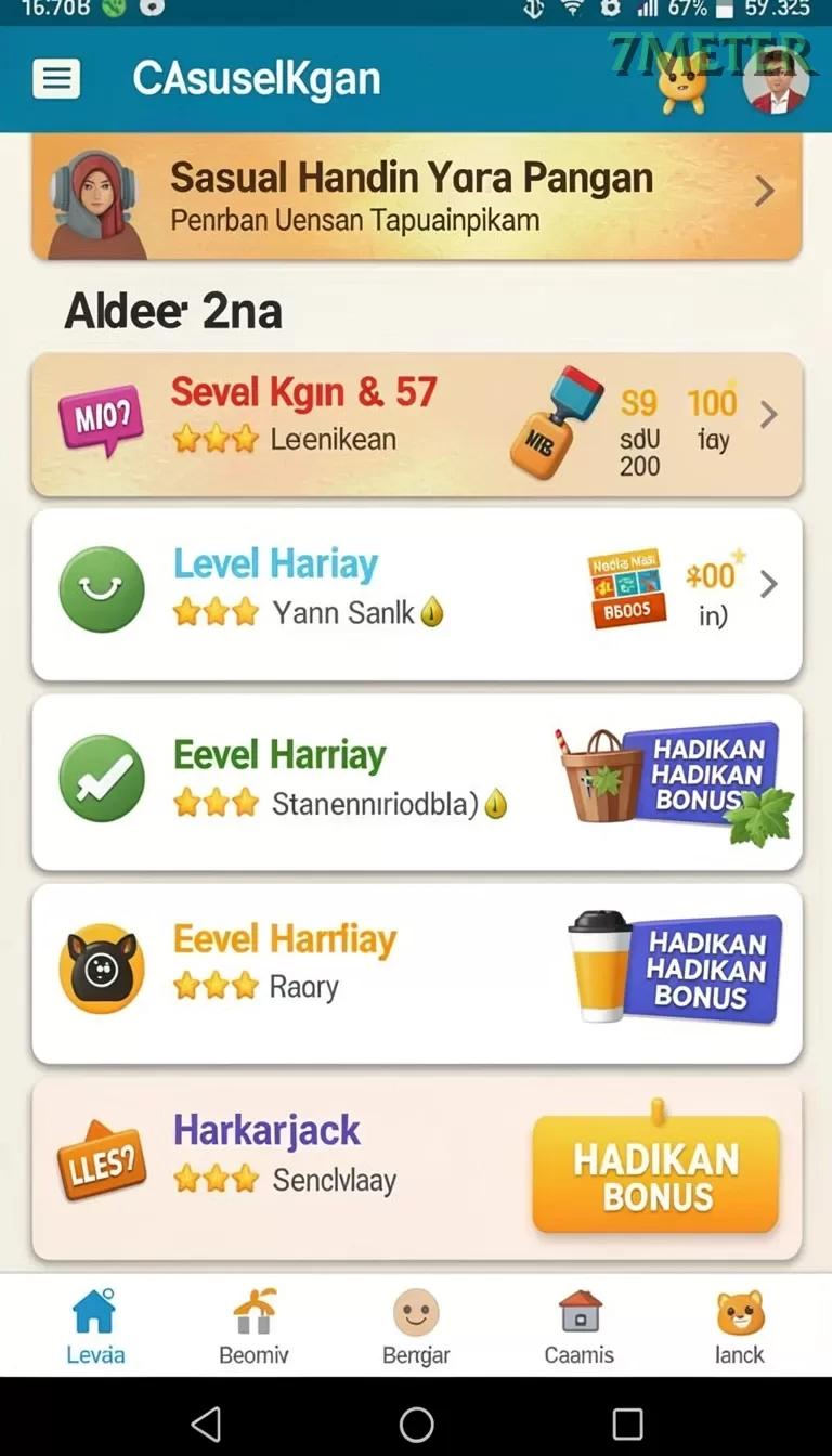 Cuplikan layar 171SLOT — menu navigasi